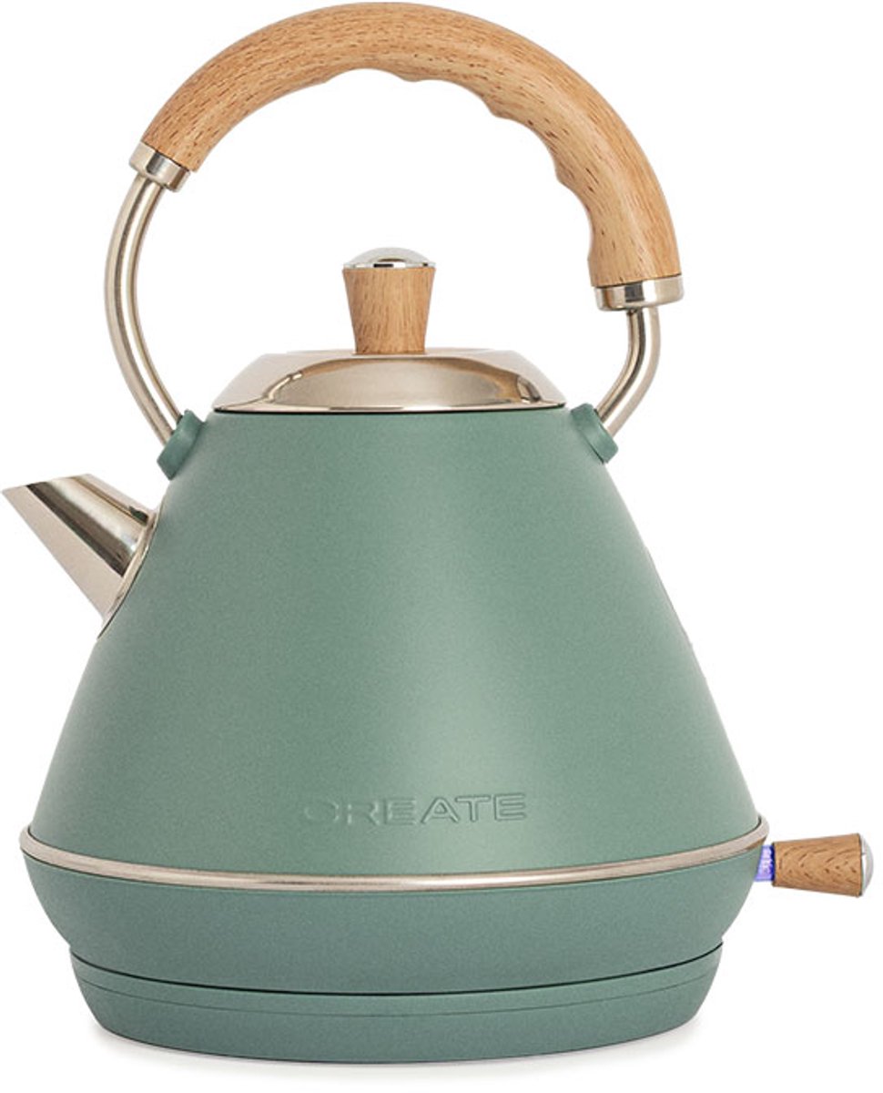 CREATE - Waterkoker 600ml - BPA vrij- 800W - Sage - KETTLE RETRO