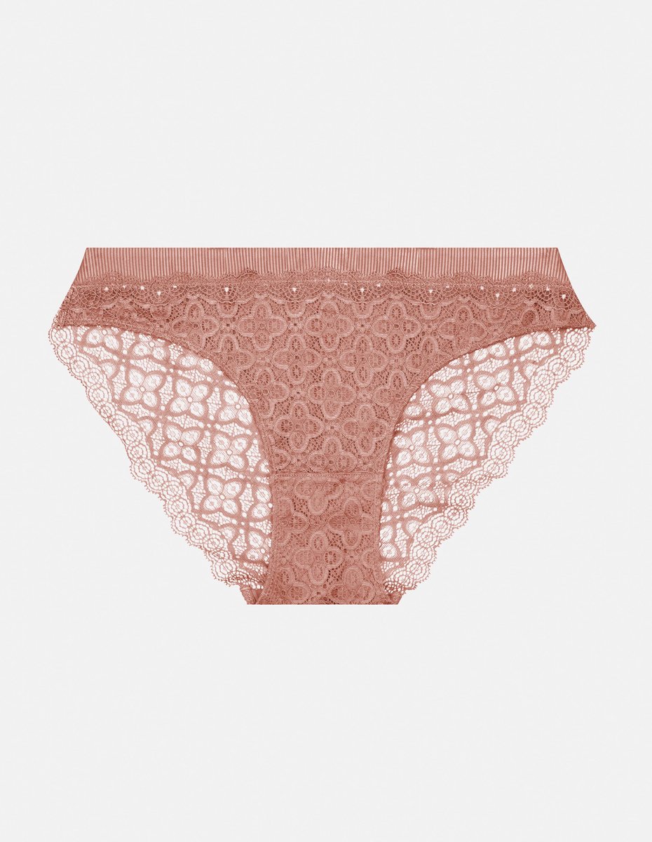 Hudson S - Damesstring - Bruin - Kant - Lage taille