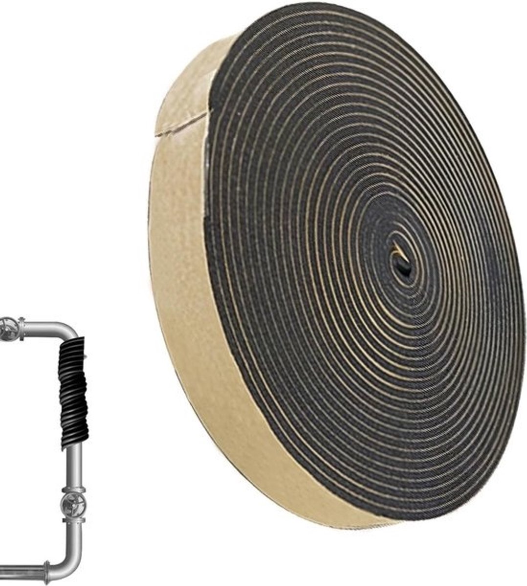 Isolatieschuim - voor verwarmingsbuizen - 5 cm x 10 m - voor buitengebruik - thermische bescherming en isolerende hoes voor buizen