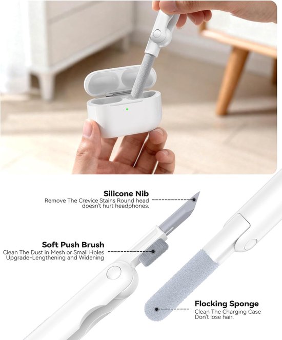 Bloemblaadjesprint voor AirPods Pro 3 Hoes, Black — afbeelding 4