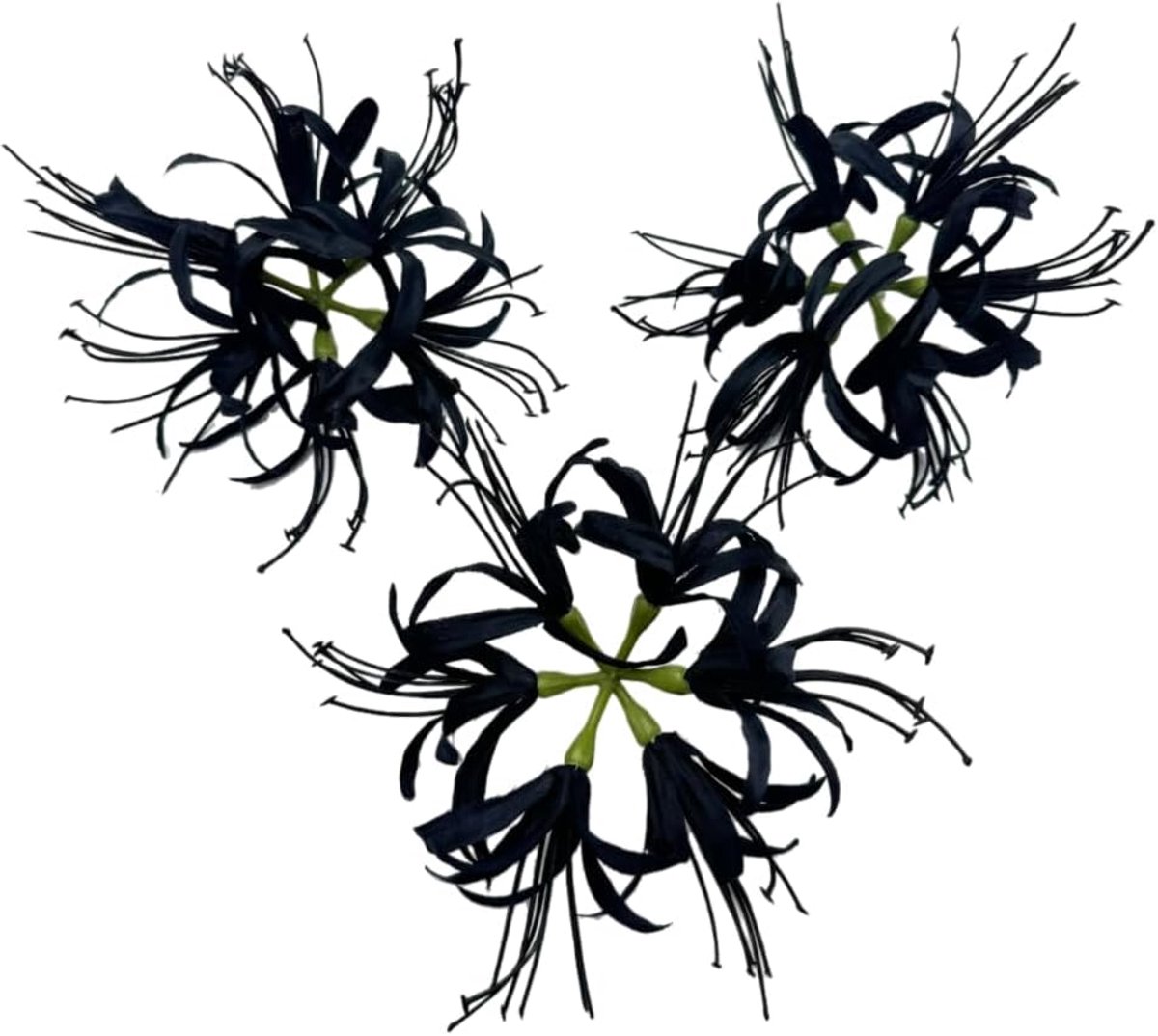 Kunstbloemen spin zijden bloemen voor ambachten, nepbloemen bulk, kunstbloemen voor taartdecoratie bruiloftsfeest, verjaardag thuisdecor (3, zwart)