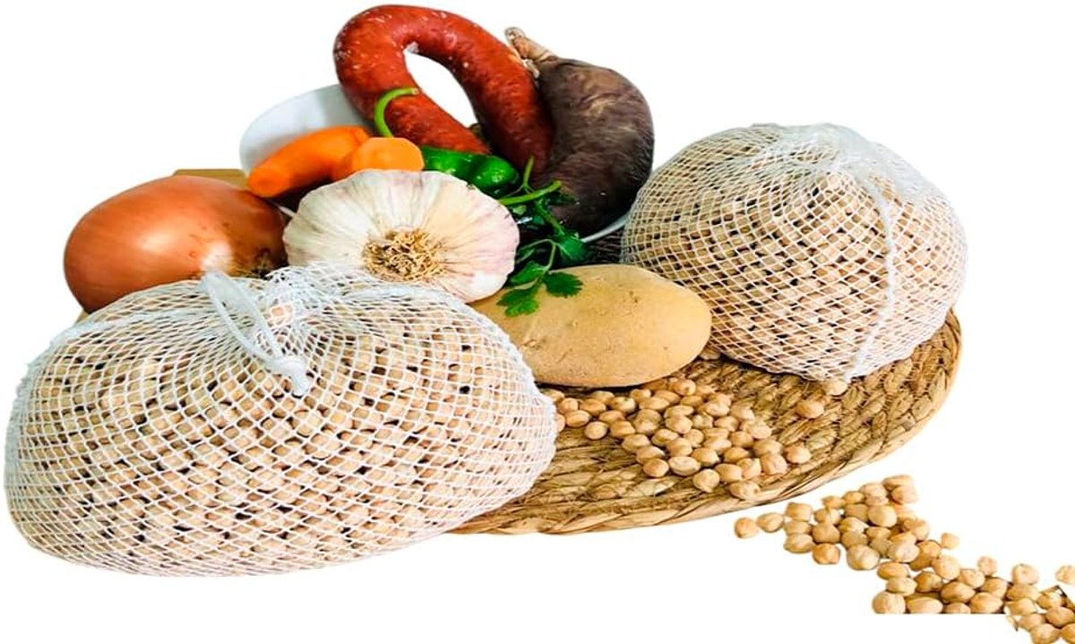Kookzakken voor peulvruchten, 1,5 kg, 100% puur nylon, geschikt voor alle soorten peulvruchten, voor het plaatsen in de snelkookpan