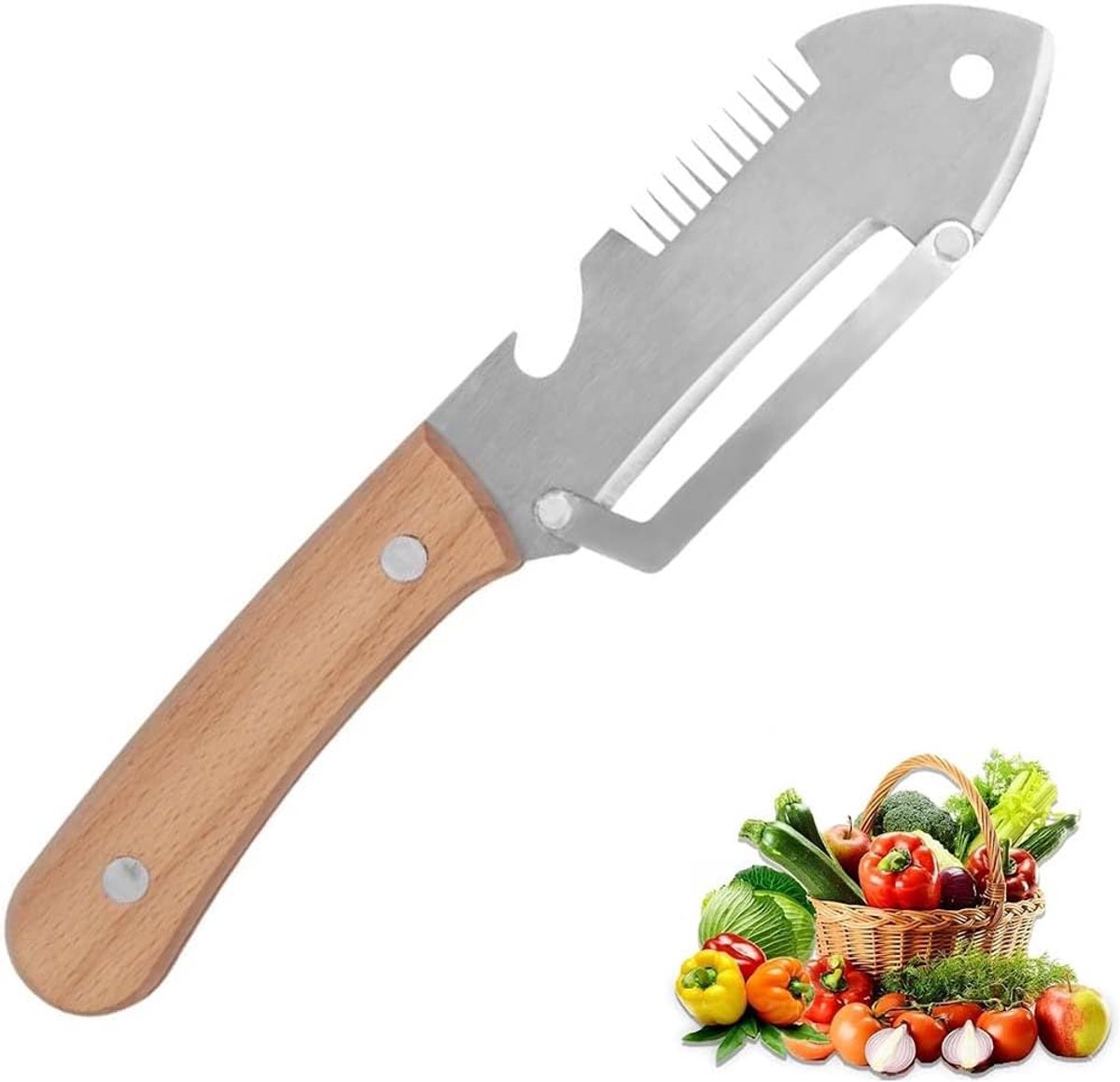 1 stuk 5-in-1 dunschiller, aardappelschiller, julienne, robuust, veelzijdig, geschikt voor het schillen van groenten of fruit
