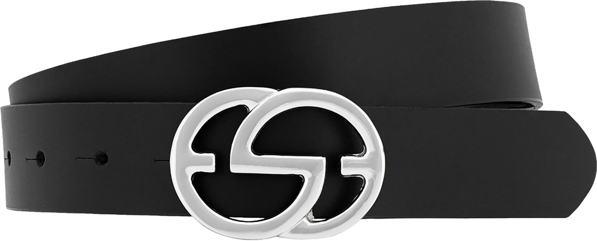 LINDENMANN dames leren riem - zwart