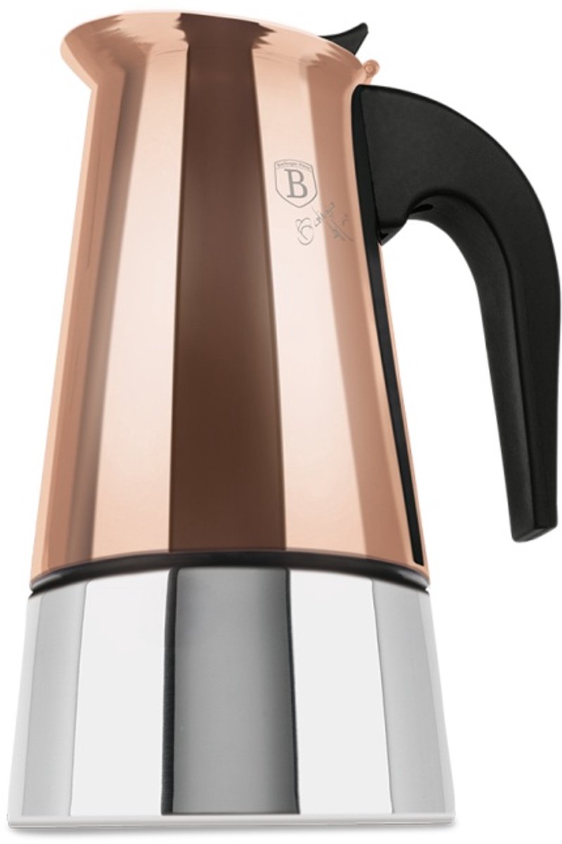 Mokapot voor inductie, 9 kopjes, Rosegold Metallic Line