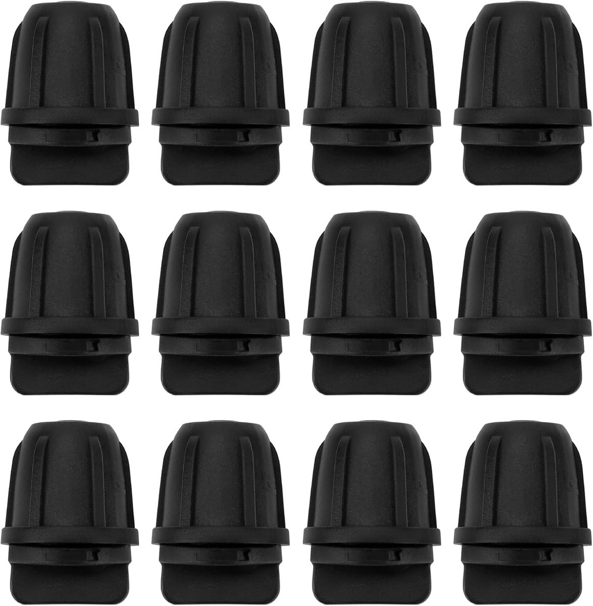 50 STKS 1/4 Inch Druppelirrigatie End Plug Fittings 0.85x0.56Inch voor Irrigatie Tubing Connectors Slangkoppelingen Zwart