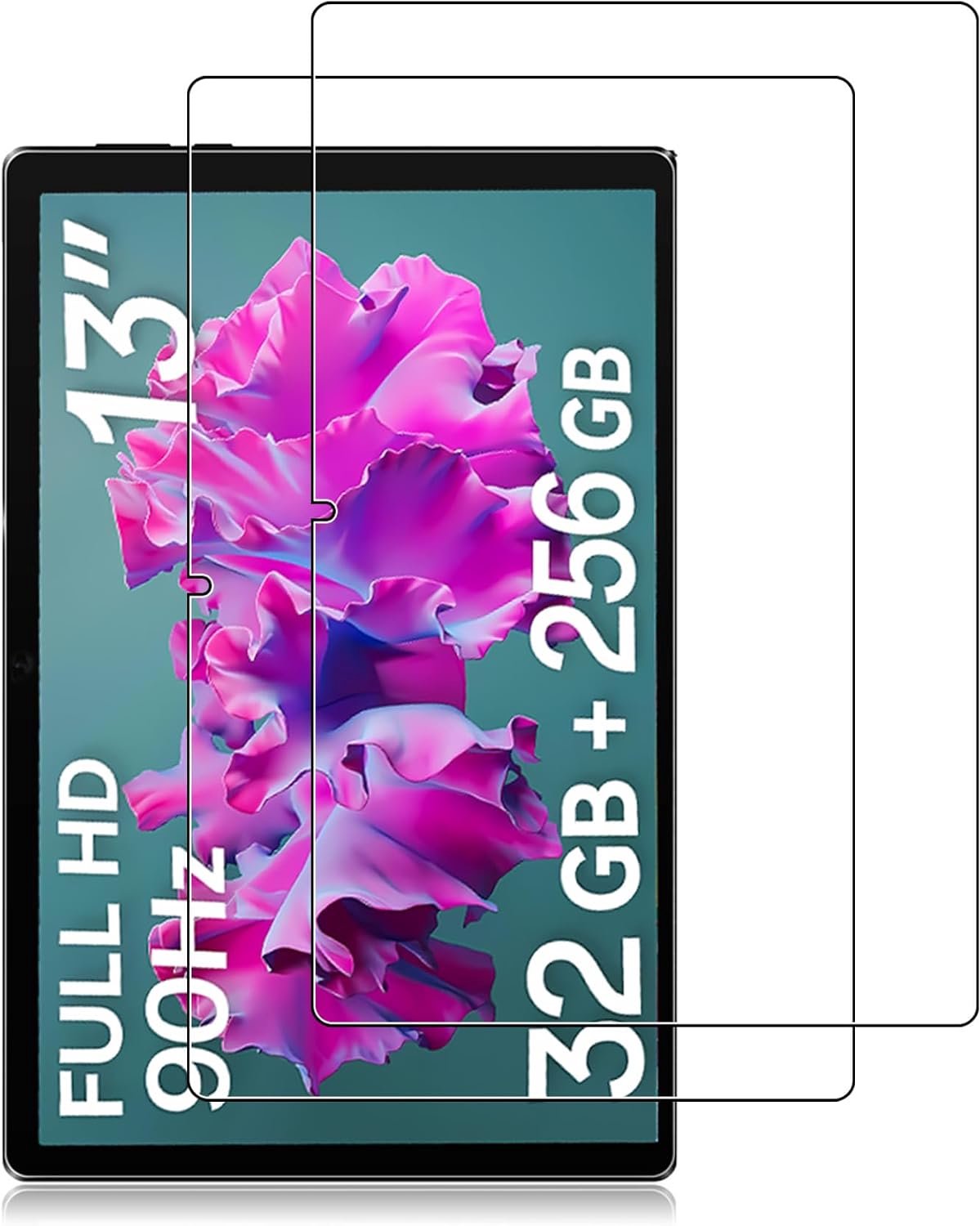 Beschermfolie voor SVITOO P300/P1300 13 inch tablet, gehard glas, zonder luchtbellen, HD-helder, ultra bestendig, krasbescherming, 2 stuks
