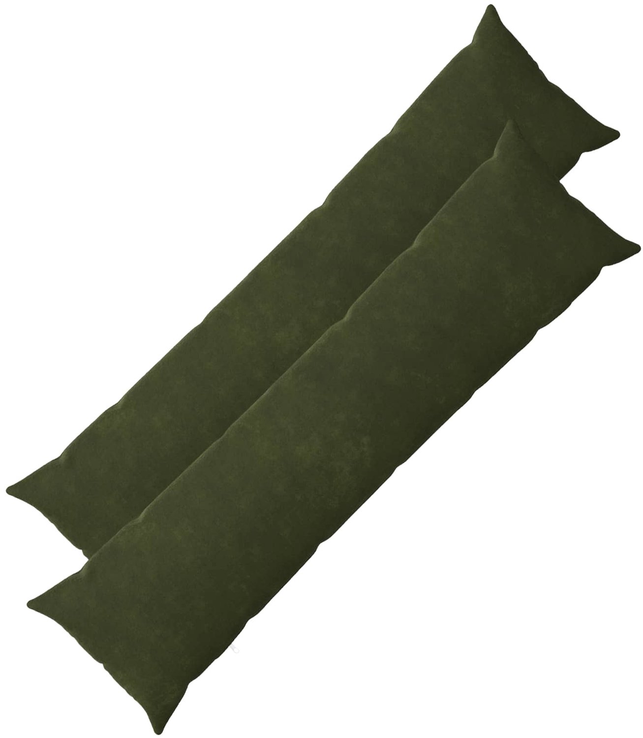 vidaXL Dekenkussen - 2 - st - HEERLEN - Groen - 40 - x - 145 - cm - Microfiber - Fleece