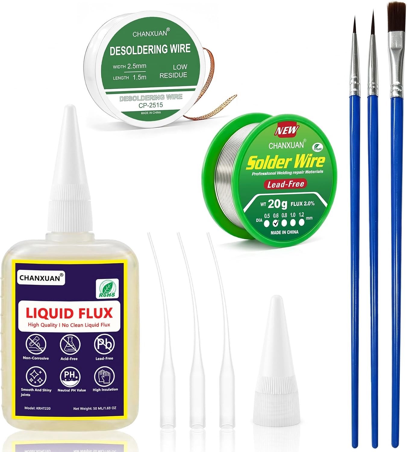 Flux voor solderen - 6 stuks voor precisiecomponenten, ideaal voor elektronica, hobbyprojecten en reparaties