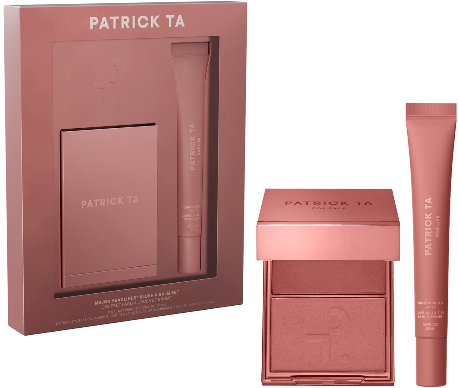 PATRICK TA - Major Headlines Blush & Balm Set - Blush en Lippenbalsem Set - Gingerbread Latte