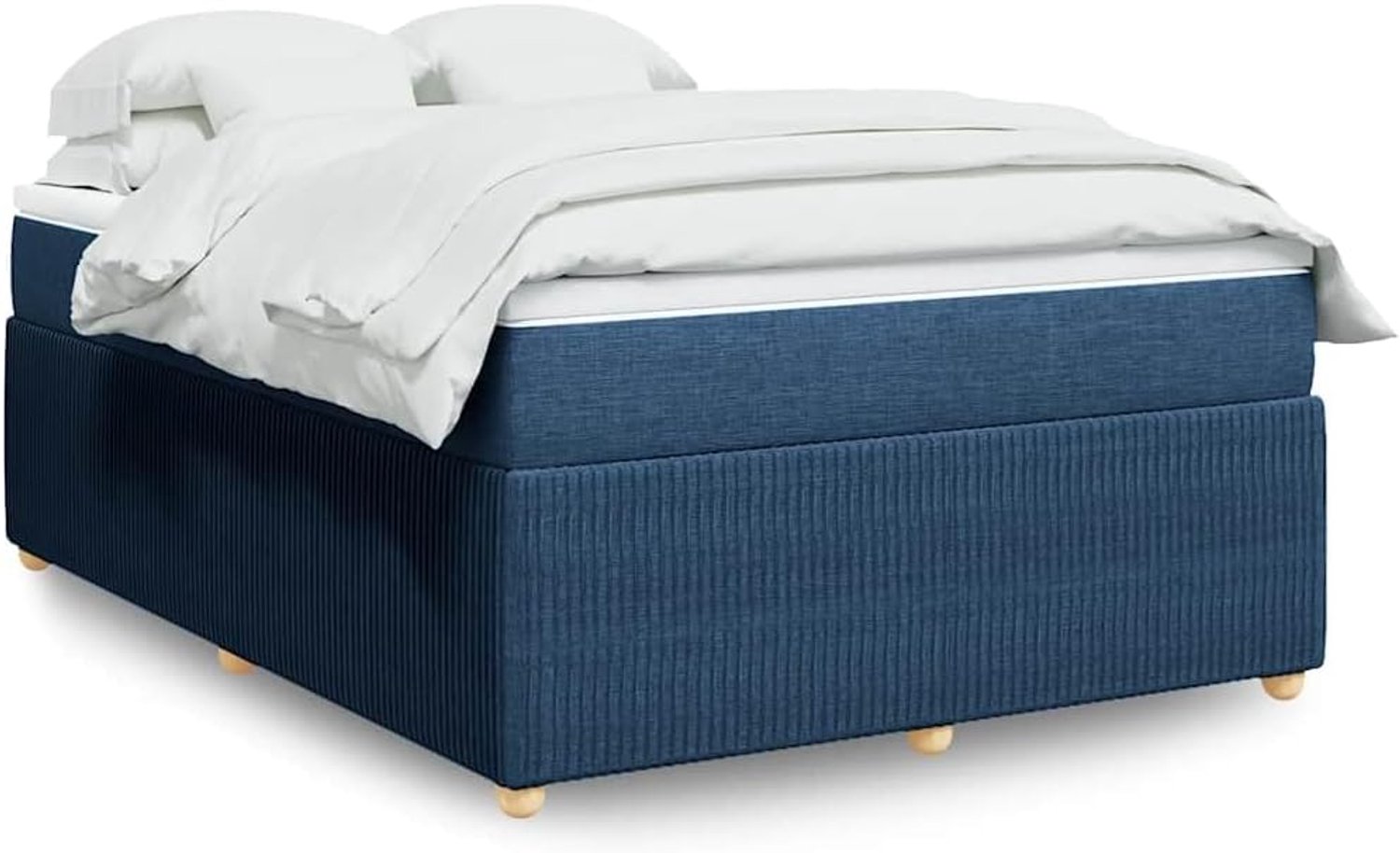 Pocketvering Boxspringbed Blauw 140x190 cm