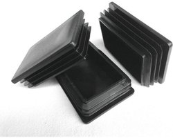 Rechthoekige buisdoppen - Plastic buisstop - Afwerking van pijpen - Vervaardigd in EU - 30 x 45 mm - Zwart