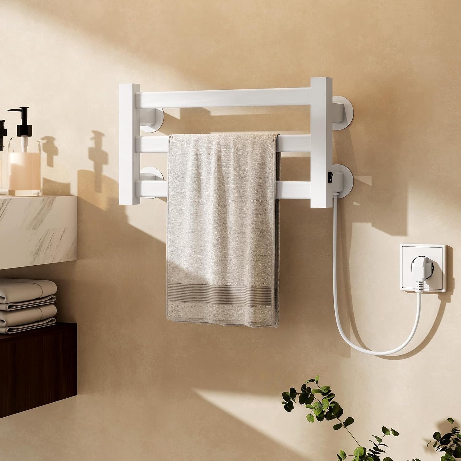 Handdoekradiator van Aluminium – 3 Stangen, 40×21 Cm