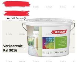 ADLER Aviva Tiromin-Color Silicaat Muurverf Binnen – 1 Liter – RAL 9016 Verkeerswit, Hoogdekkende & Ademend – Ecologische Schimmelwerende Wandverf