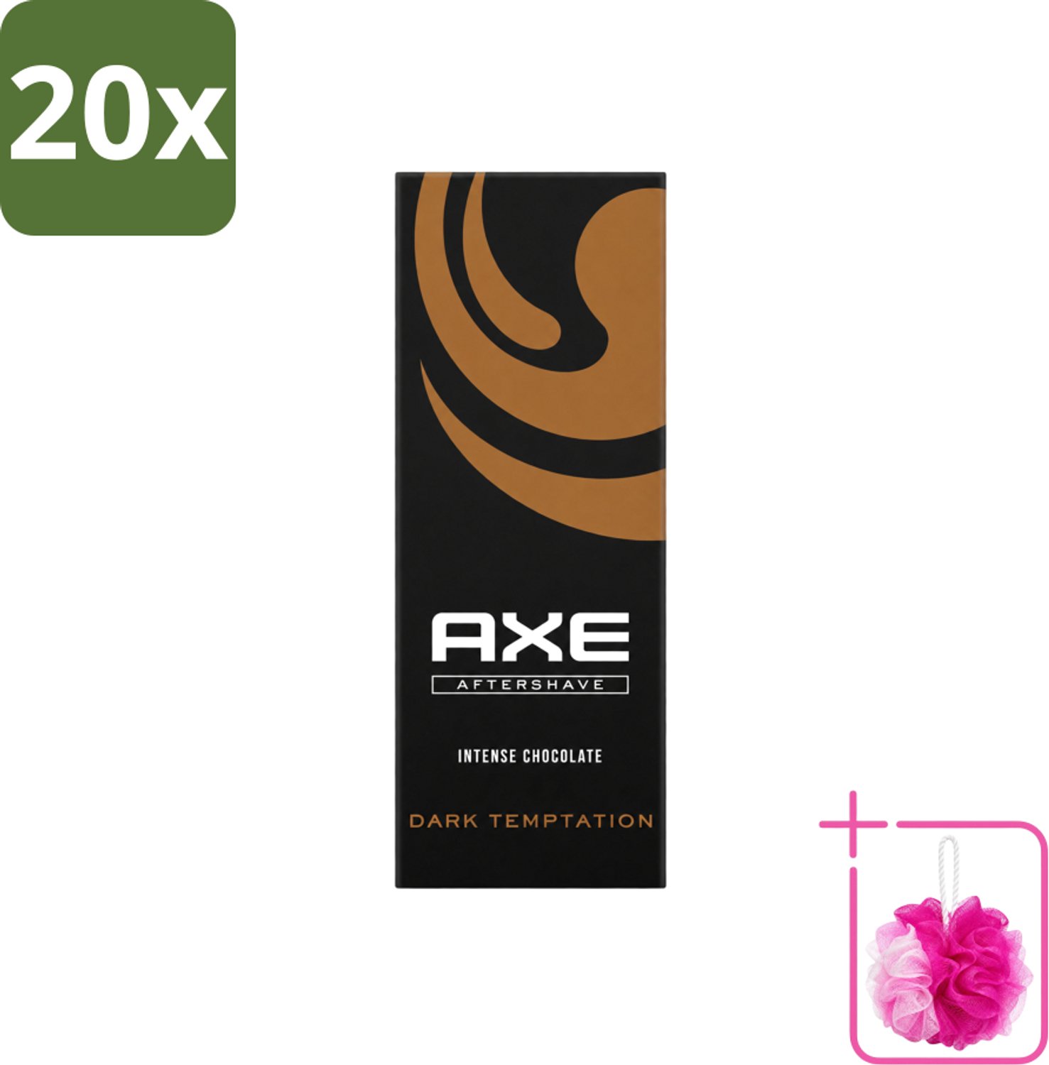 20 x Axe - Aftershave - Dark Temptation - Intense Chocolate - 100 ml - Bulkverpakking - Aftershave - Douchemop - Chocola