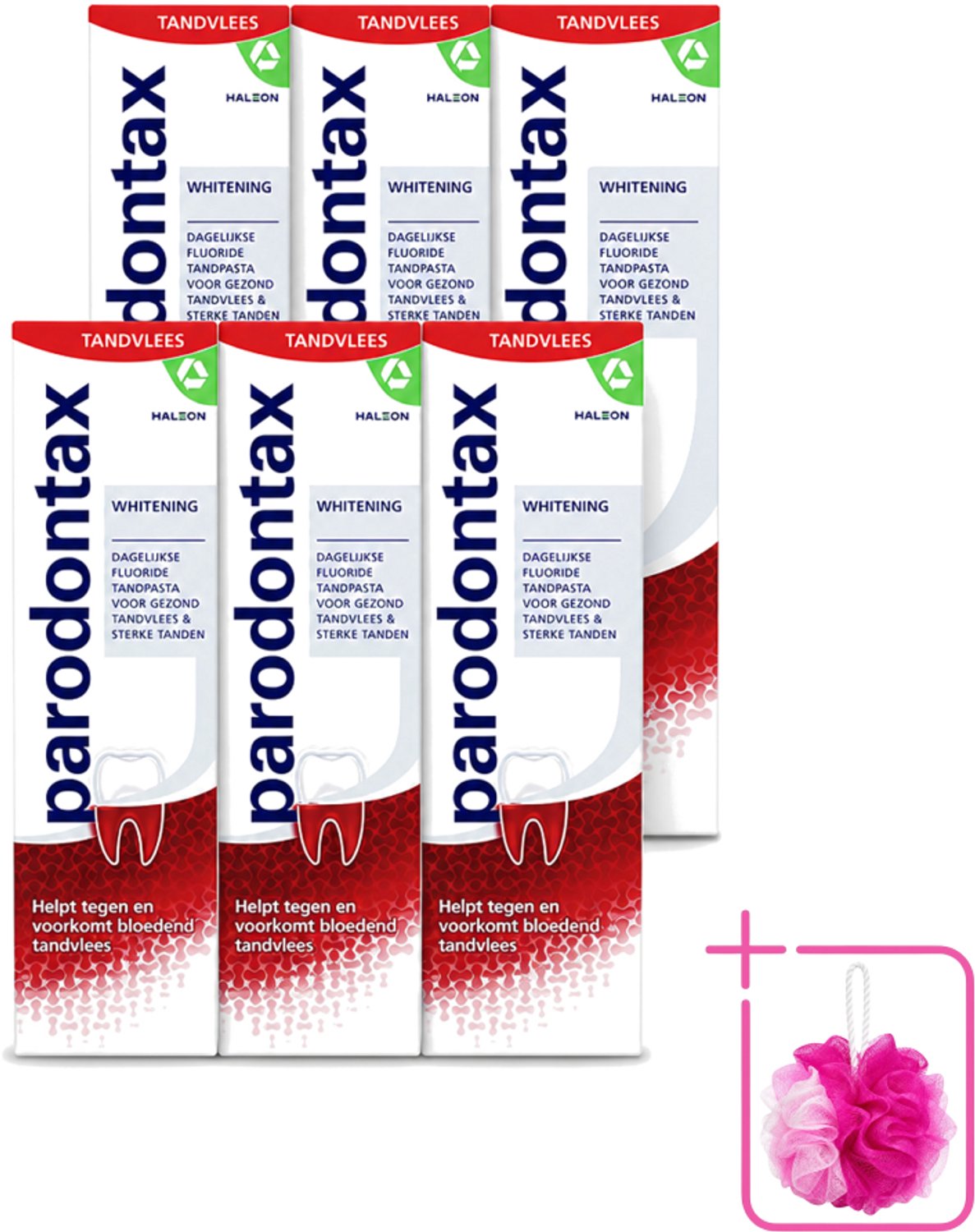 6 x Parodontax - Tandpasta - Whitening - 75ml - Bulkverpakking - Tandpasta - Douchemop - Tanden witter maken