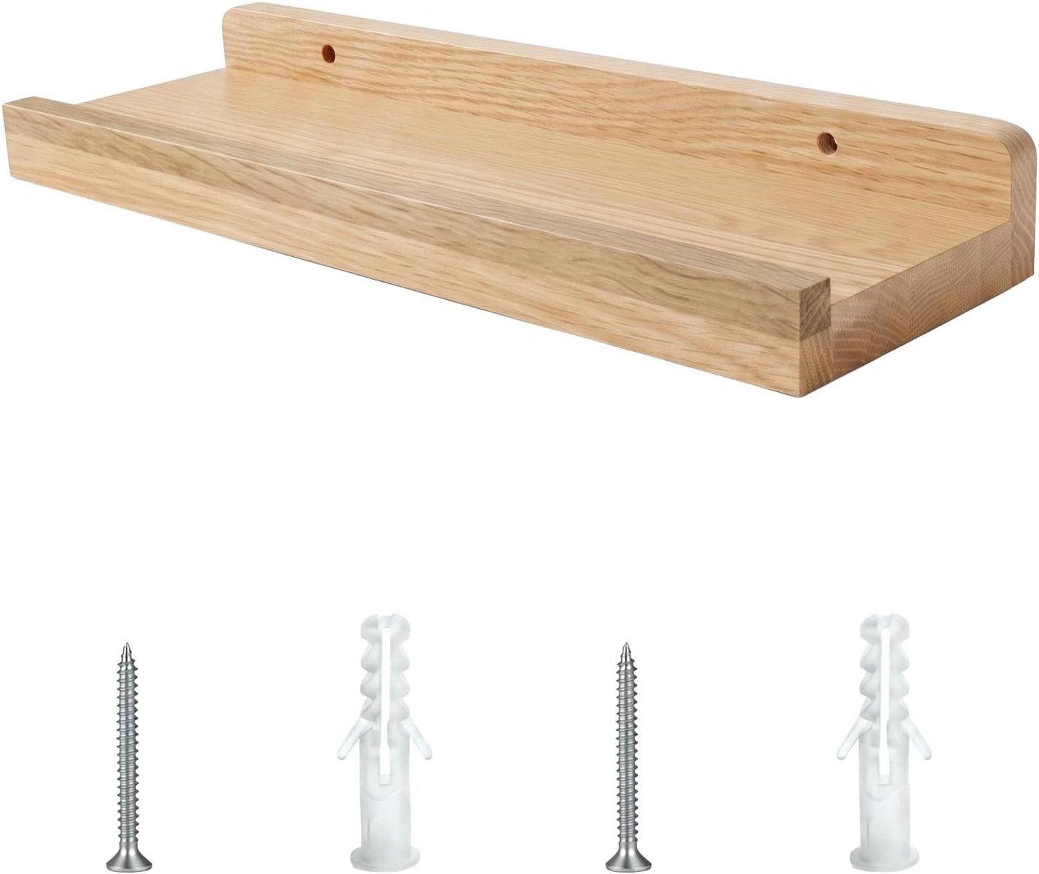 Wandplank, wandrek, wandrek, houten plank, wandrek, houten rek voor keuken, badkamer, slaapkamer, woonkamer, kantoor (30 x 10 cm)