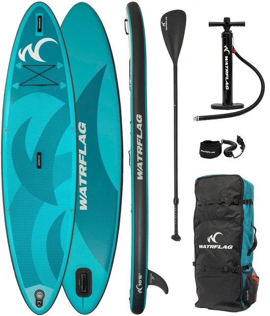 Watrflag Glide SUP Board 10'6'' Set - 320 cm - Allround Opblaasbaar Stand Up Paddle Board met peddel, pomp, rugzak en FREE DRY BAG