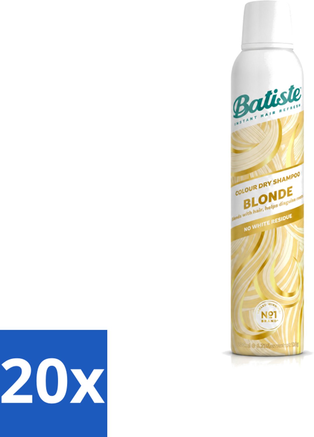 20 x Batiste - Hint of Colour Light Blond - Droogshampoo - Verfrist en Verlevendigt Lichtblond Haar - 200ml - Voordeelverpakking - 20 stuks