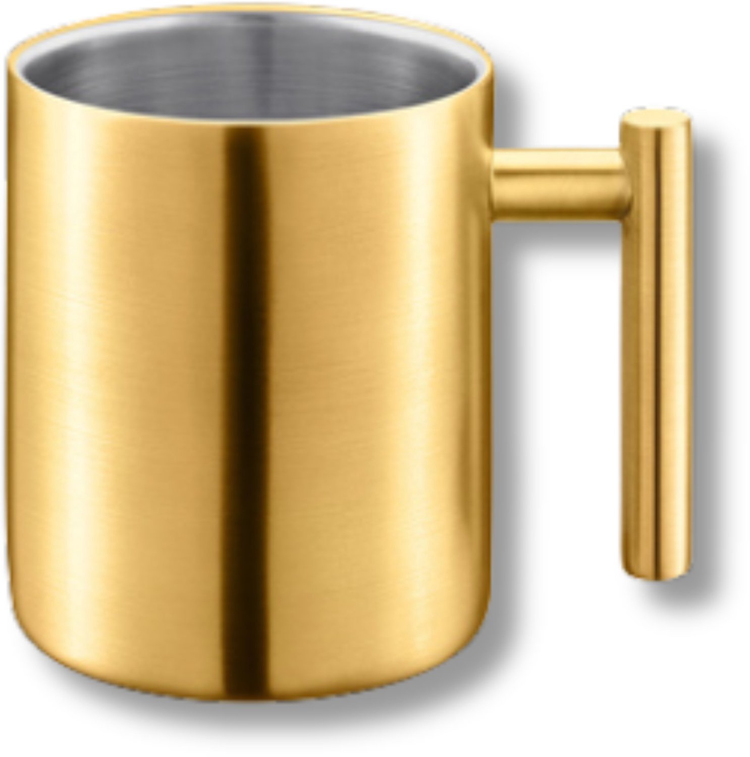 Wilmax Dubbelwandige Beker 350 ml RVS Goud WL-517610135/A