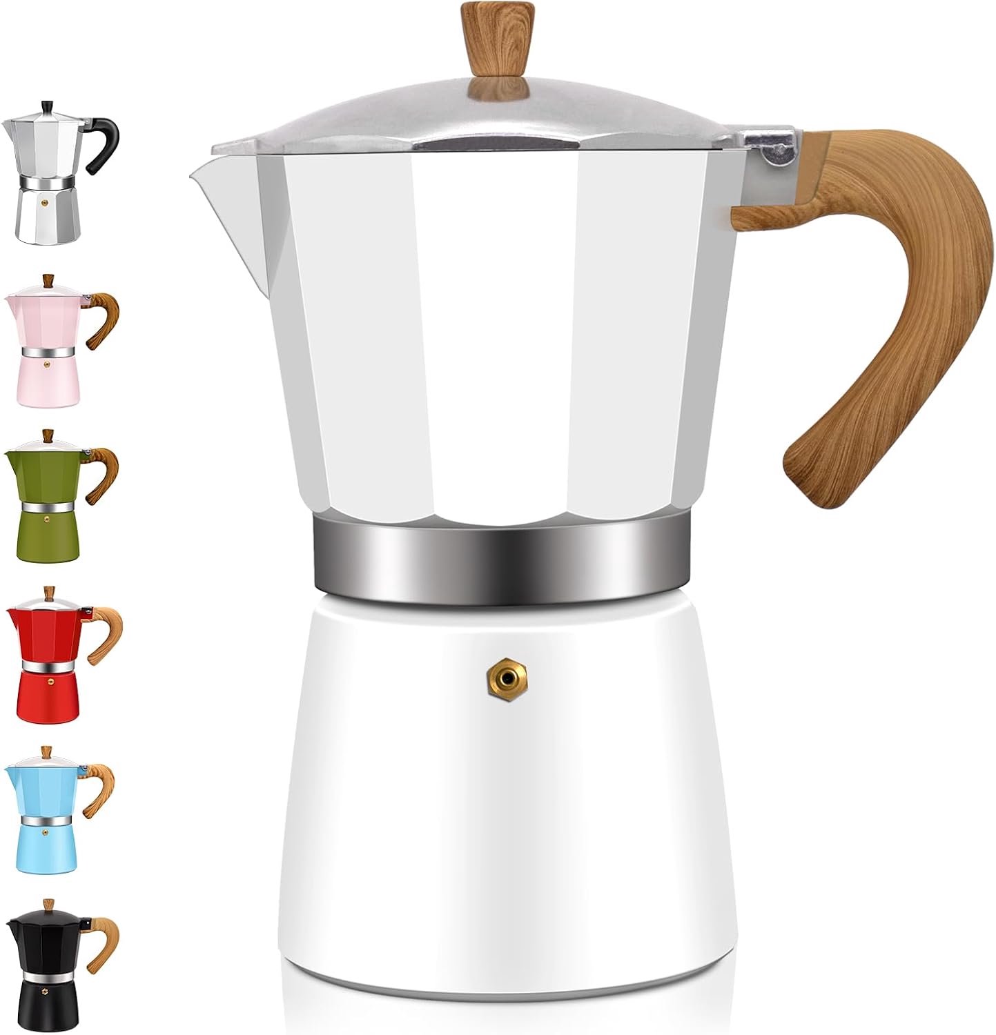 12 Cup Aluminum Espresso Stovetop Moka Pot Coffee Maker Percolator Italian Classic Mocha Coffee Machine for Italian and Cuban Cafe Brewing for Home & Camping 600ml 20oz