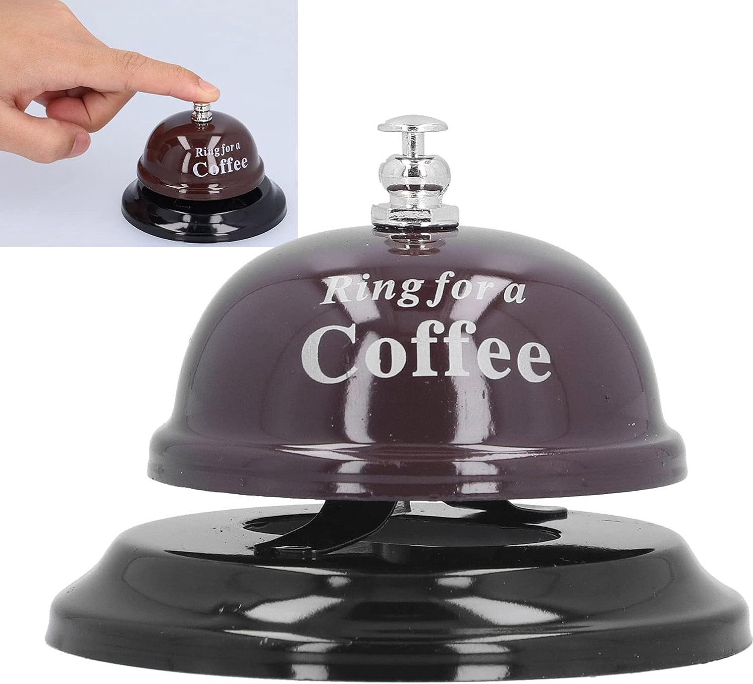 Service Belbel met Antislip Basis Handleiding Vergaderbar School voor Keuken Cafe Cate (Black)