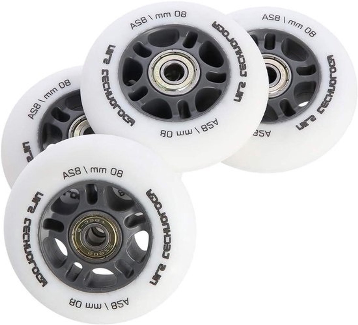 Skeelerwielen met lagers Rolschaatsonderdelen Sport en vrije tijd PU met hoge grip 70×24 mm Mat