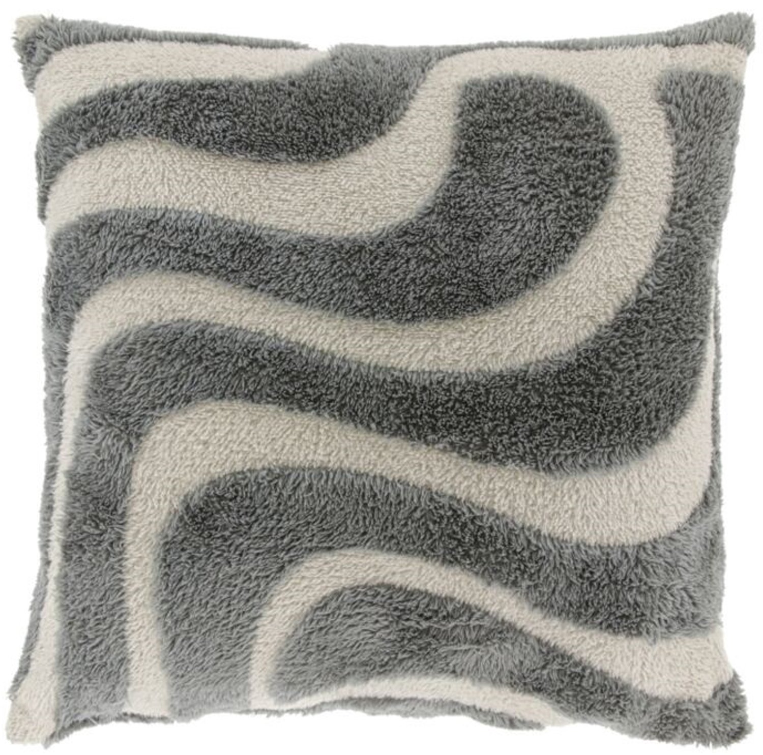 Unique Living Sierkussen Maud - dark grey - 50x50cm Grijs