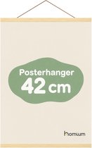 Porte-affiche (42 cm) en bois avec fermeture magnétique | A2 | système de suspension d'affiche - cadre d'affiche - cadre d'affiche - clip d'affiche - support d'affiche