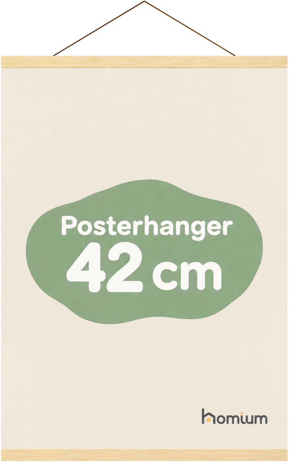 Homium Posterhanger 42 cm - Marupa hout - poster ophangsysteem - Posterlijst - Posterhouder - 40 cm
