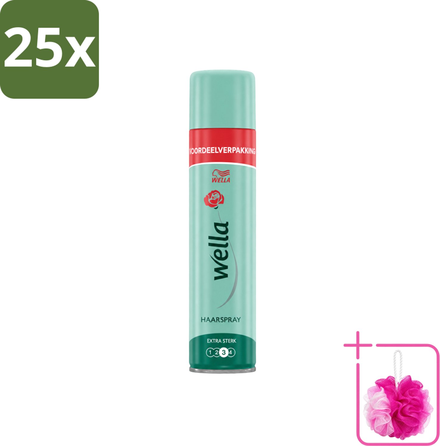 25 x Wella – Forte – Haarspray Extra Strong - 400 ml - Bulkverpakking - Haarspray - Douchemop - Extra sterke fixatie