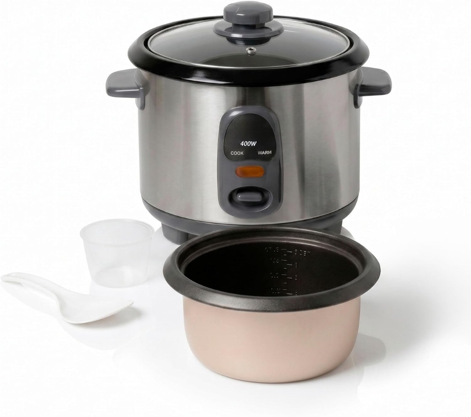 SNJY® Rijstkoker Klein - Mini Rijstkoker - Kleine Rijstkoker - 1 Liter - 400W - Grijs