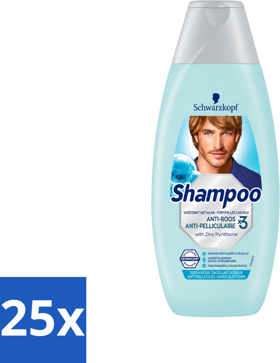 25 x Schwarzkopf - Shampoo Anti-Roos - Tegen Schilfers & Jeuk - 400 ml - Voordeelverpakking - 25 stuks