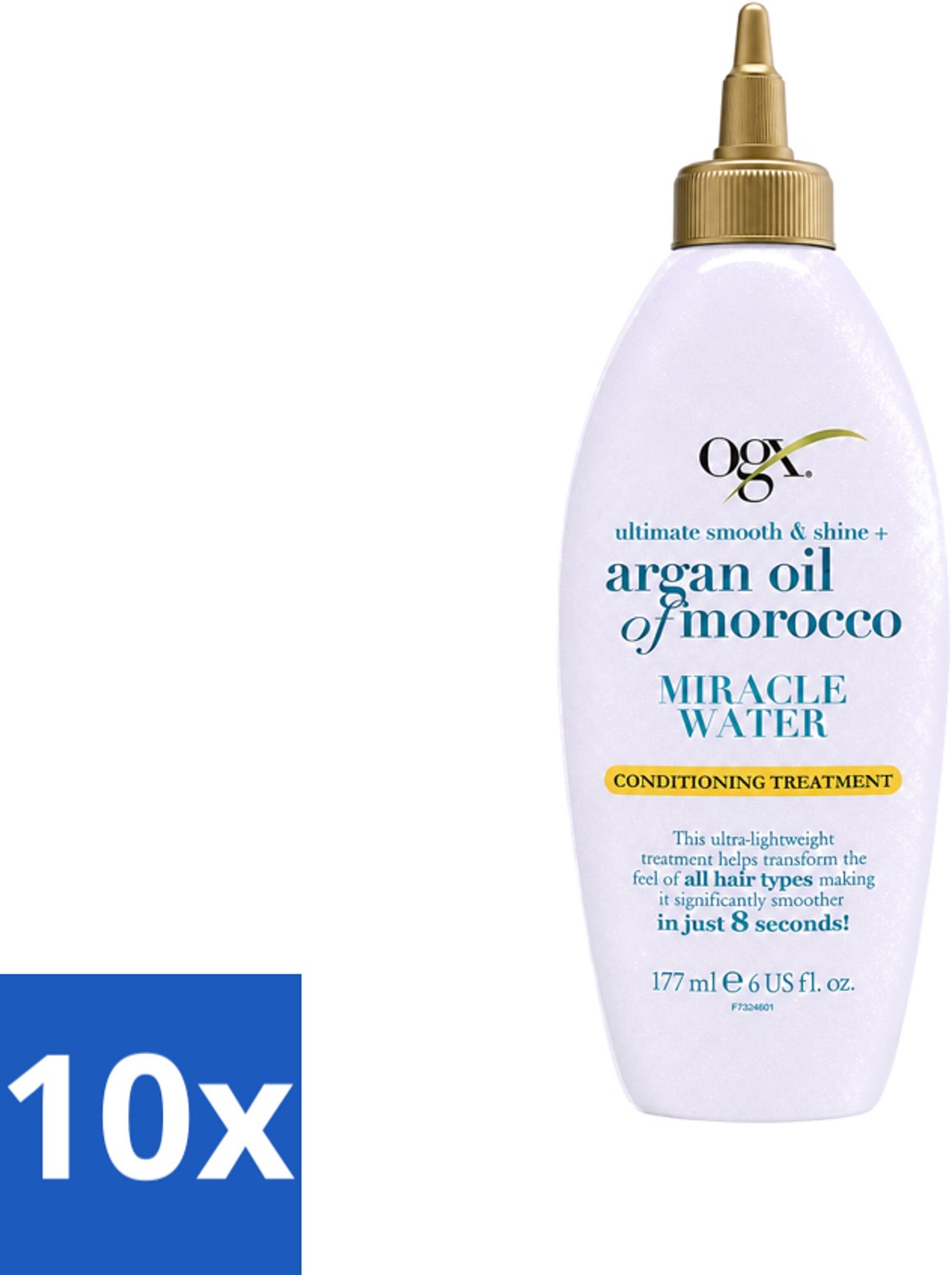 10 x OGX - Argan Oil of Morocco - Miracle Water - Lichtgewicht Hydratie - 177 ml - Voordeelverpakking - 10 stuks