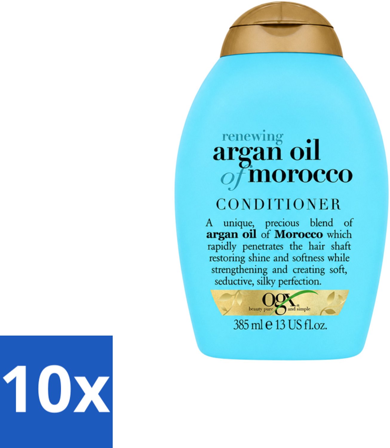 10 x OGX - Renewing Moroccan Argan Oil - Conditioner - Voor Ieder Haartype - 385 ml - Voordeelverpakking - 10 stuks