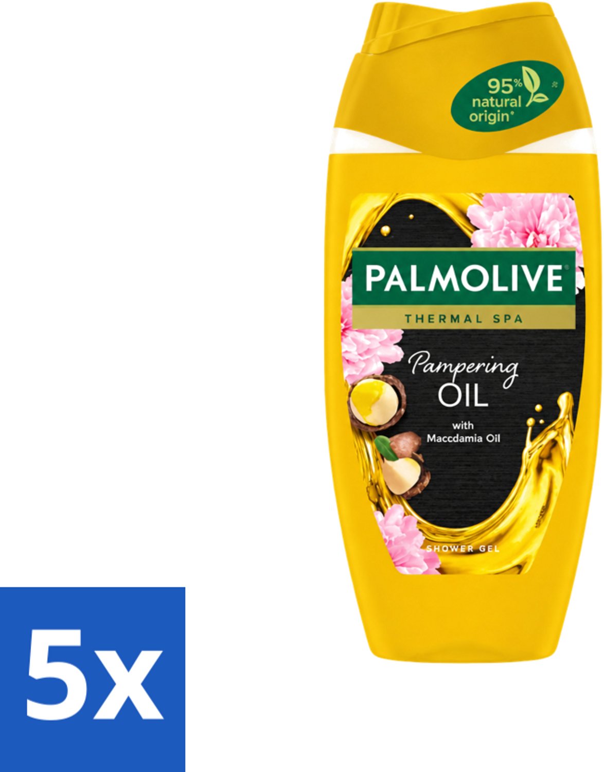 5 x Palmolive - Thermal Spa - Douchegel - Pampering Oil - Macadamia - 250 ml - Voordeelverpakking - 5 stuks