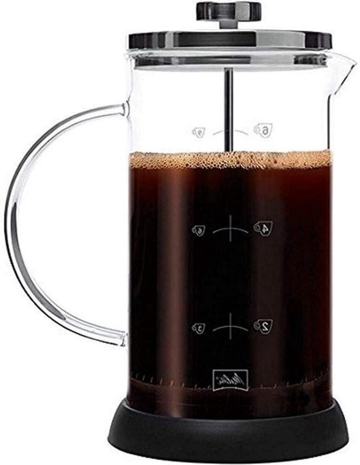 Koffiemaker Classic - Handmatige koffiebereider - Handmatige koffie - Roestvrijstalen zeef - 1 liter - Zwart
