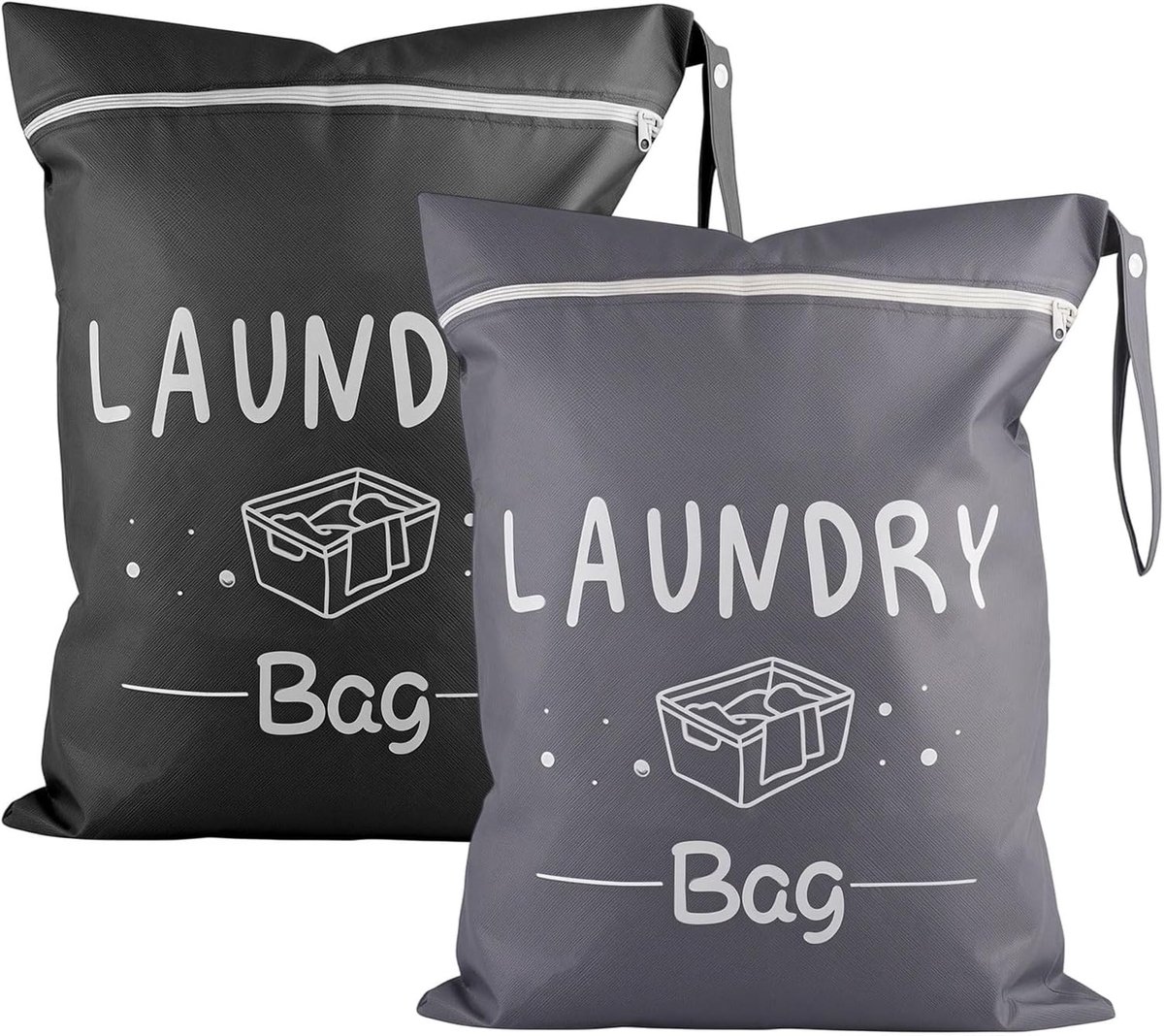 Grote Reiswaszakken Set van 2, Ideaal voor Vakantie en Camping, 48cm x 37cm Waszakken voor Kleding