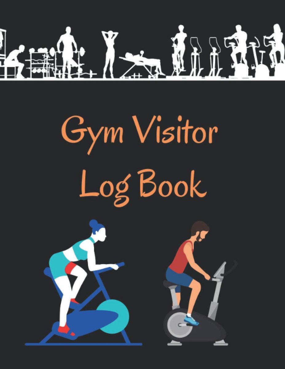 Gym Visitor Log Book: Gym Log Book - Tracking workout time - Black cover - ShopVlot