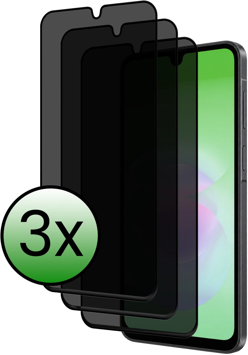 Screenprotector - 3 Stuks Geschikt voor Samsung Galaxy A18 - Privacy Filter - Beschermglas - Gehard Glas - Tempered Glass - Screen Protector