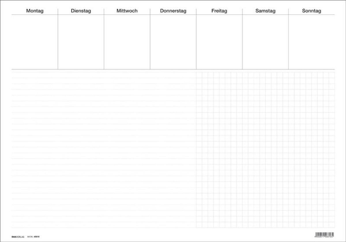 RNK Verlag papieren onderlegger Office, wit, 600×420 mm, 30 vel