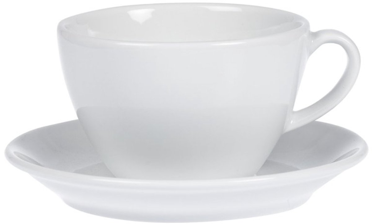 Esmeyer koffiekopjes BISTRO 6-delig, porselein, wit, 400 ml
