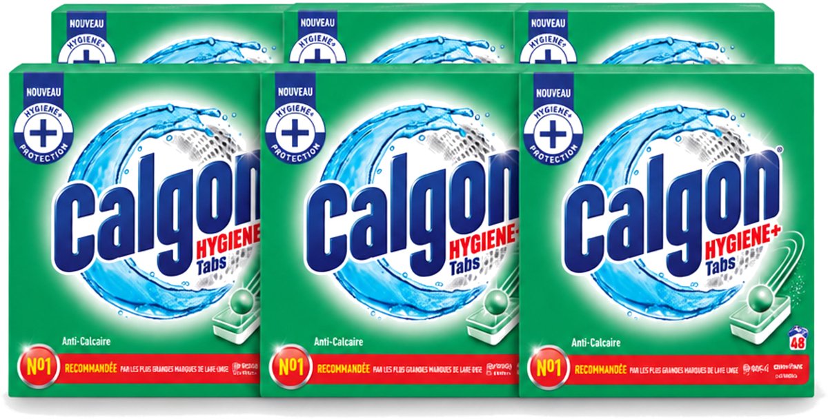 6 x Calgon - Wasmachinereiniger - Tegen Kalkaanslag - 48 Tabletten - Voordeelverpakking - 6 stuks
