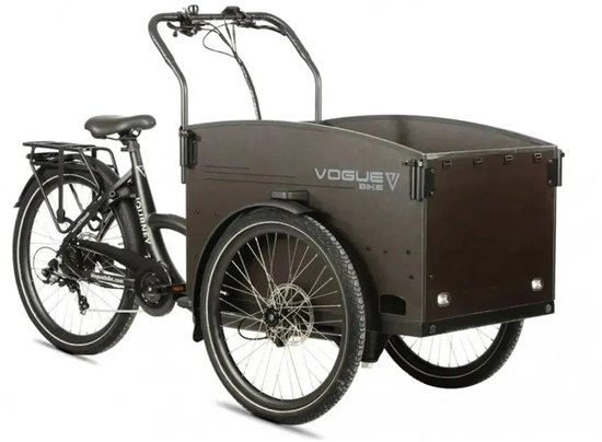 Vogue Journey Plus - Elektrische Bakfiets - 250W motor - Actieradius tot 60 km - 7 versnellingen - Hydraulische schijfremmen - Lage instap - Mat zwart — afbeelding 2
