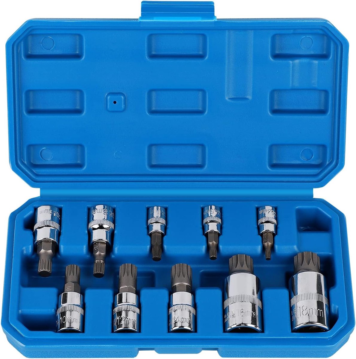 CPROSP 10-piece multi-tooth nut set 1/2 inch, 1/4 inch, 3/8 inch, inner multi-tooth nut M4, M5, M6, M8, M10, M12, M14 - ShopVlot