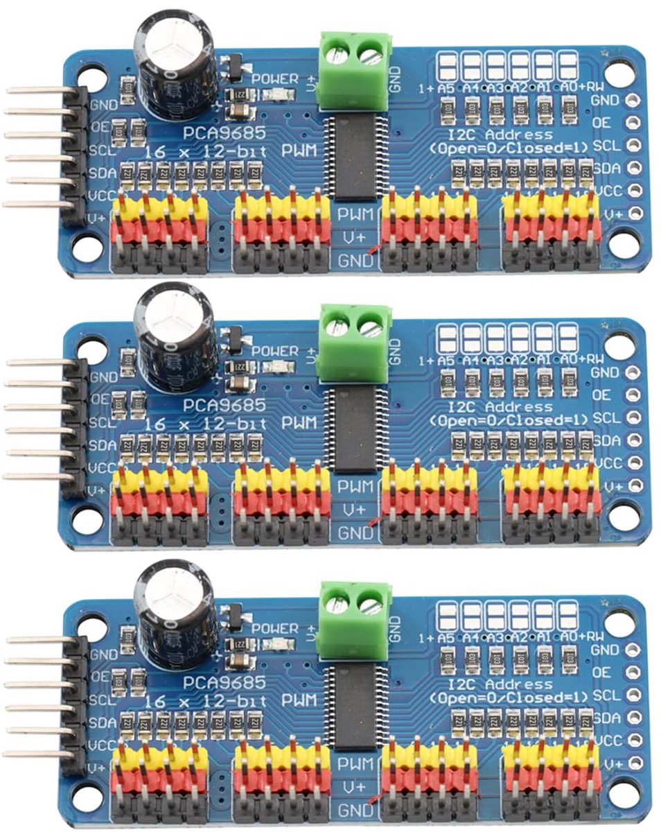 PCA9685 PWM-motorstuur 16 kanalen 12 Bits PWM-servomotorstuurcontroller Hoge Precisie IIC-module Robotcontroller - ShopVlot