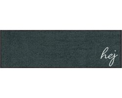 MOCAVI Mat footmat shoe parking place with rim washable outside & inside anthracite 30x100cm Hej shoe carpet long - ShopVlot