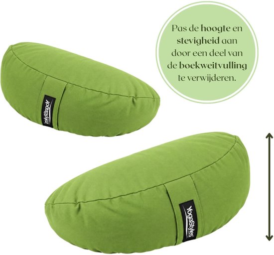 YogaStyles Meditatiekussen Organic Moon Olijfgroen van YogaStyles — afbeelding 4
