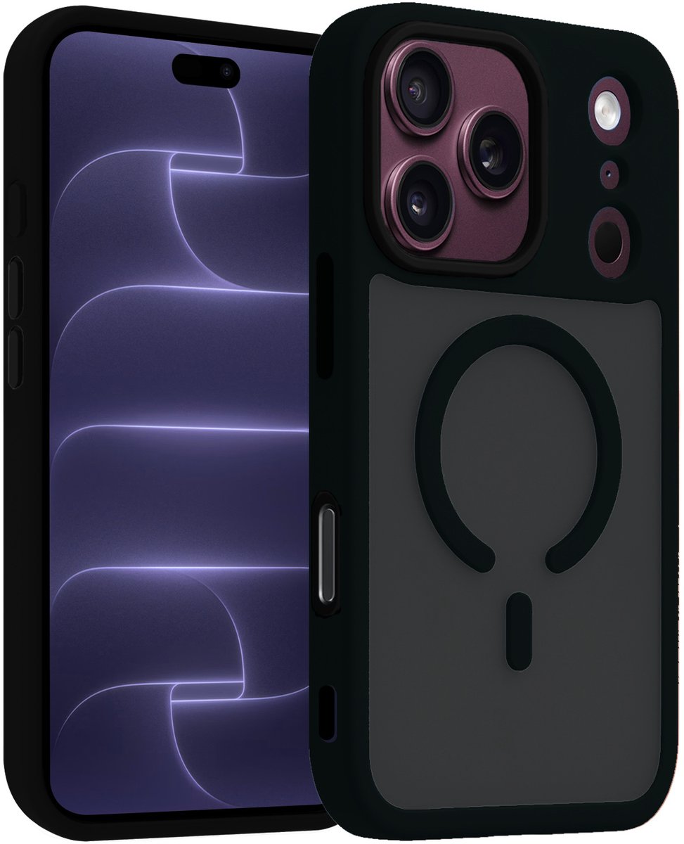Hoesje - Geschikt voor Apple iPhone 18 Pro - Magsafe Compatible - Sterk & Shockproof - Back Cover - Telefoon Hoes Shockproof - Shock Proof Case - Telefoonhoes - Zwart