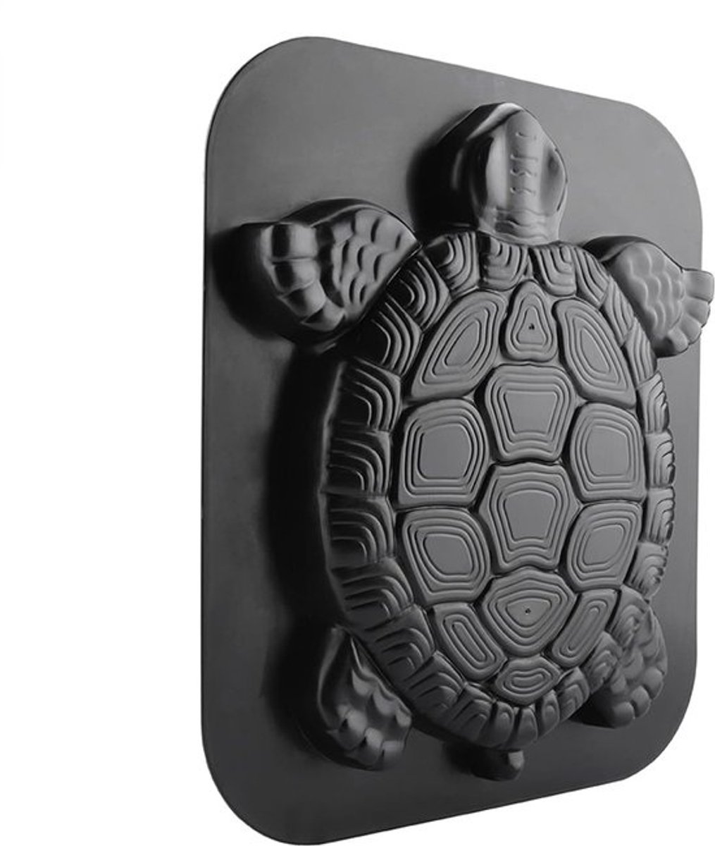 Betonmal voor paden - Mal voor stapelstenen - Voor het aanleggen van een tuinpad - Uniek schildpadontwerp - 44.5 x 38.5 cm - Zwart
